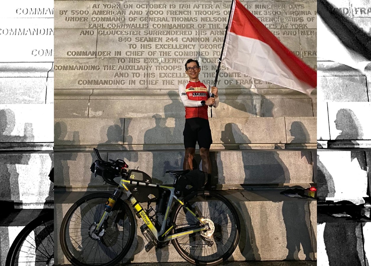 Image Dzaki Wardana dan Wdnsdy Journey KS Finish Top Five di Trans America Bike Race 2023